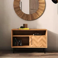Wohnen Lowboards<97x65x45 Kommode mit zwei Fächern & Tür - Kerfa