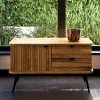 Wohnen Tv & Hifi-Möbel|Lowboards<97x57x46 Kommode mit zwei Schubladen & Tür - Casarius