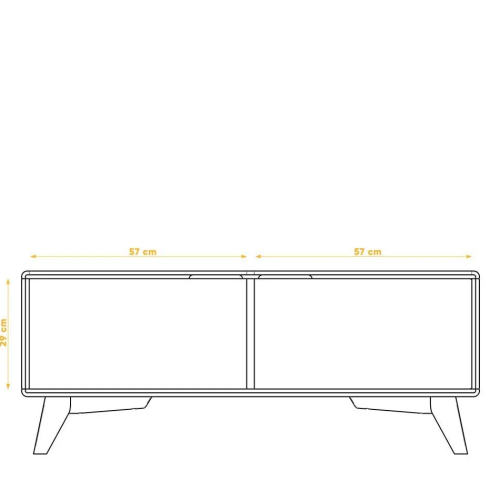 Wohnen Tv & Hifi-Möbel|Lowboards<120x48x40 Kommode mit zwei Türen - Diesta III