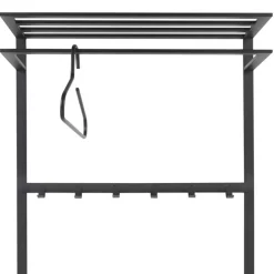 Wohnen Garderoben<70x178x29 Kompaktgarderobe aus Stahl in Schwarz - Cellja