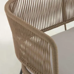 Wohnen Sitzbank<135x80x65 Kordelgeflecht Sofa mit Sitzpolster - Membres