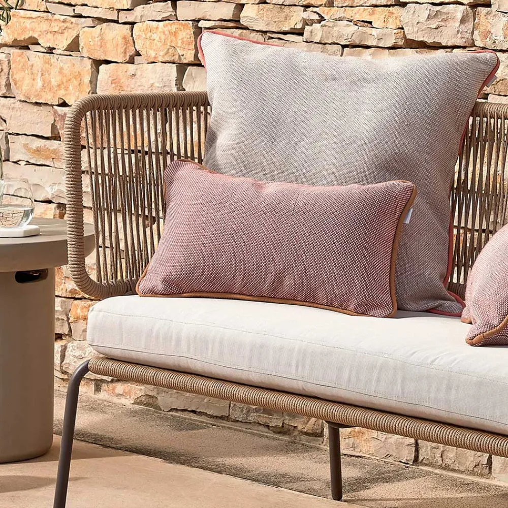 Wohnen Sitzbank<135x80x65 Kordelgeflecht Sofa mit Sitzpolster - Membres
