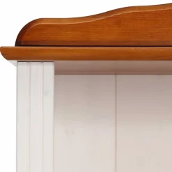 Wohnen Regale|Vitrinen<77x181x30 Landhaus Bücherregal aus Kiefer zweifarbig - Conzina