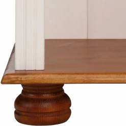 Wohnen Regale|Vitrinen<77x181x30 Landhaus Bücherregal aus Kiefer zweifarbig - Conzina