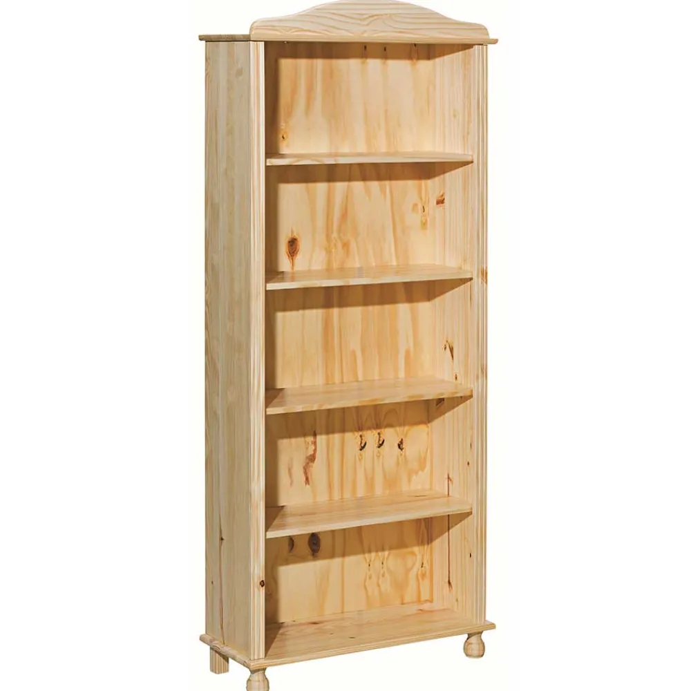 Wohnen Vitrinen<77x180x30 Landhaus Bücherregal mit Kugelfüßen - Kascanu