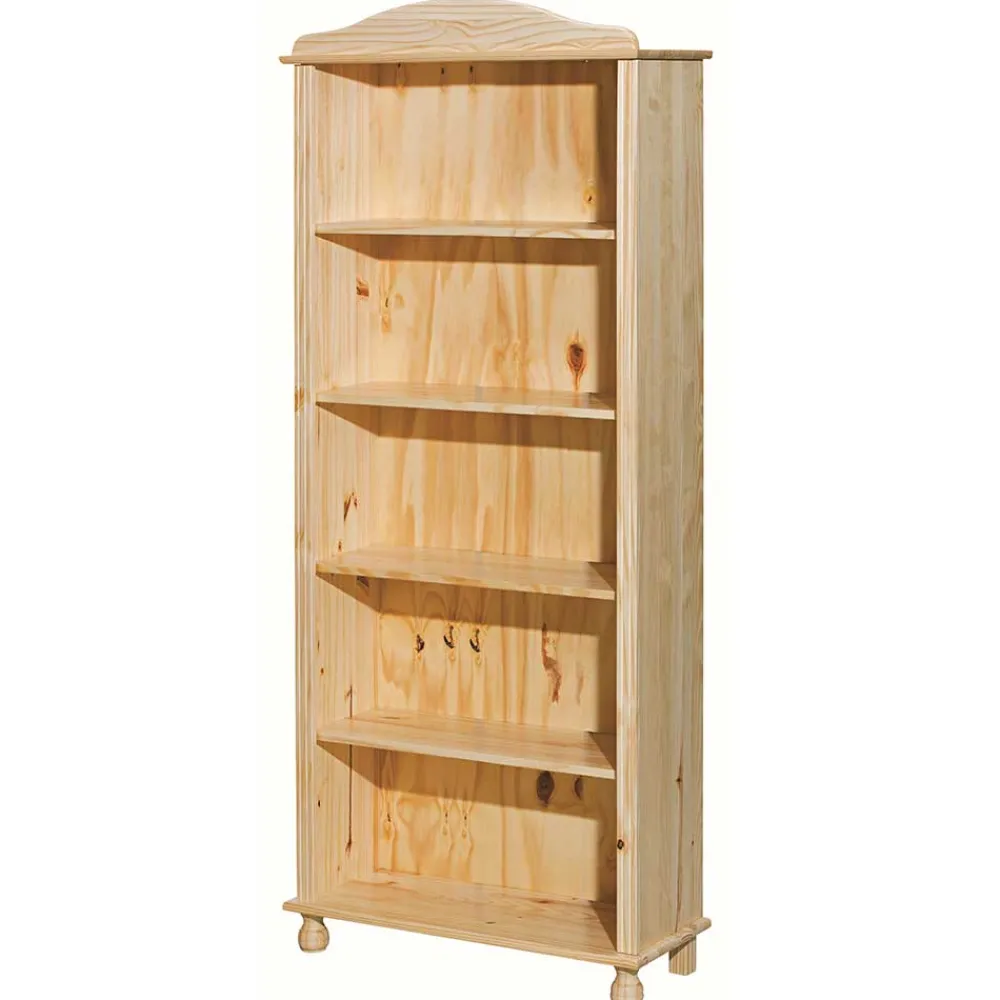 Wohnen Vitrinen<77x180x30 Landhaus Bücherregal mit Kugelfüßen - Kascanu