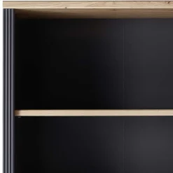 Wohnen Regale<86x204x38 Landhaus Büroregal in Grau & Eiche - Joe