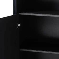Wohnen Regale<86x204x38 Landhaus Büroregal in Grau & Eiche - Joe