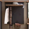 Wohnen Garderoben<93x107x30 Landhaus Garderobe in Dunkelgrau - Thumbs