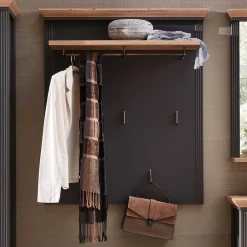 Wohnen Garderoben<93x107x30 Landhaus Garderobe in Dunkelgrau - Thumbs