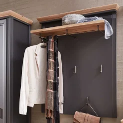 Wohnen Garderoben<93x107x30 Landhaus Garderobe in Dunkelgrau - Thumbs