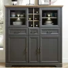 Wohnen Highboards<143x150x42 Landhaus Highboard mit Flaschen Regal - Thumbs