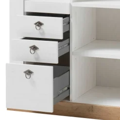 Wohnen Highboards|Vitrinen<102x139x44 Landhaus Highboard zweifarbig - Diatara I