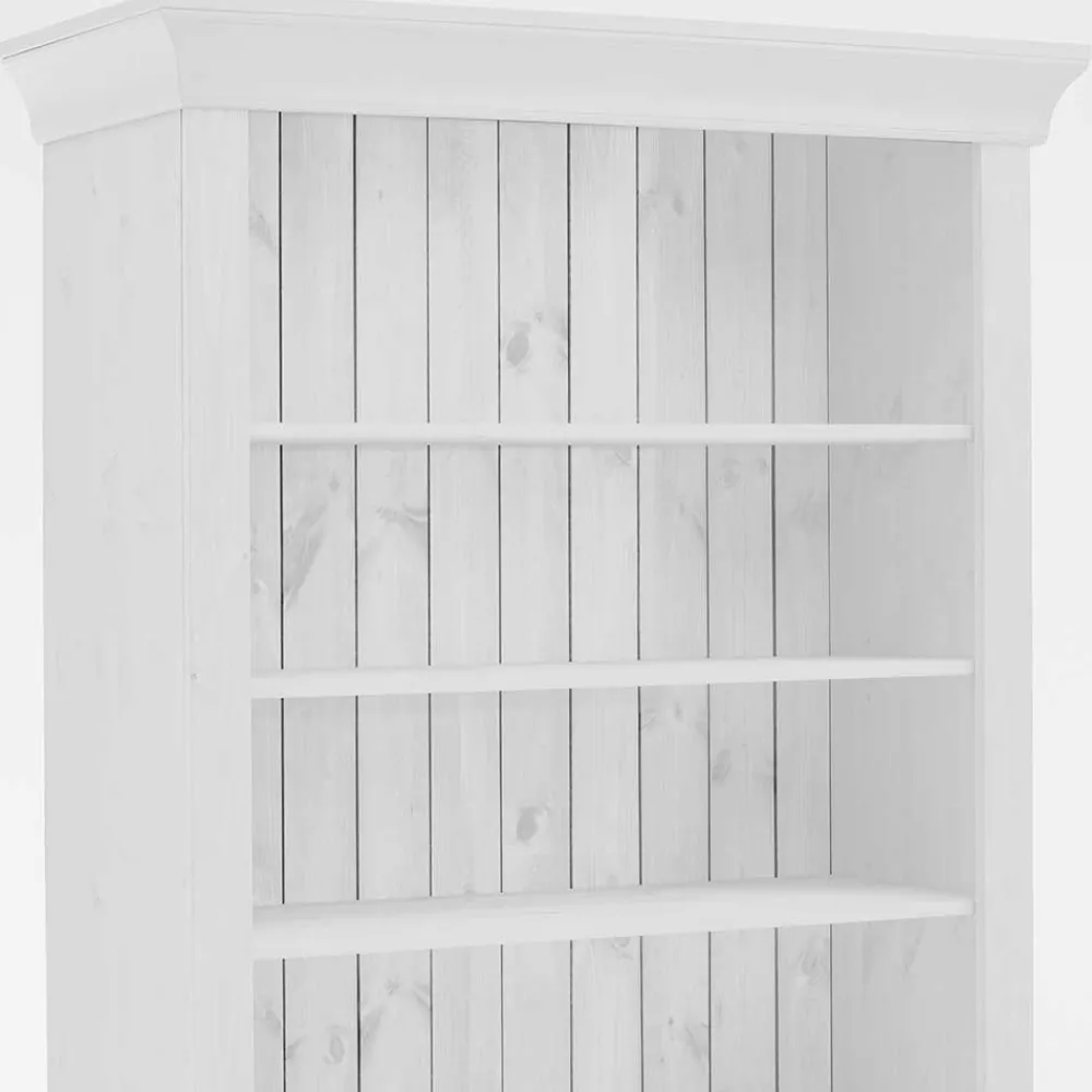 Wohnen Regale<108x203x45 Landhaus Regal mit 2 Türen & Schublade - Satumare I