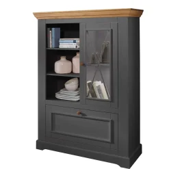 Wohnen Highboards<108x152x42 Landhaus Schrank in Grau - Ustricia