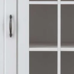 Wohnen Highboards<144x135x42 Landhaus Schrank in Weiß & Kiefer - Nuita