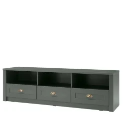 Wohnen Tv & Hifi-Möbel|Lowboards<158x47x43 Landhaus TV Board in Dunkelgrün - Niestov