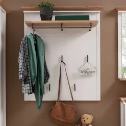 Wohnen Garderoben<93x107x30 Landhaus-Garderobe mit 5 Halen - Nurelcas