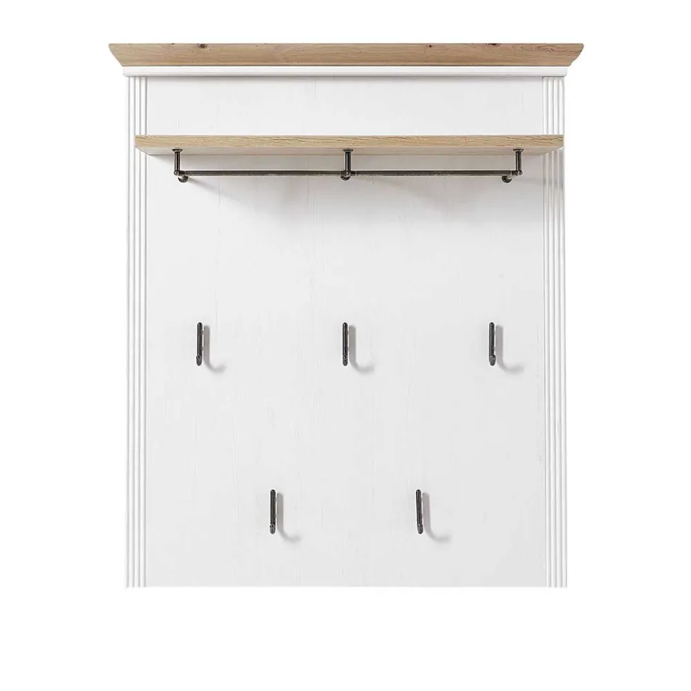 Wohnen Garderoben<93x107x30 Landhaus-Garderobe mit 5 Halen - Nurelcas