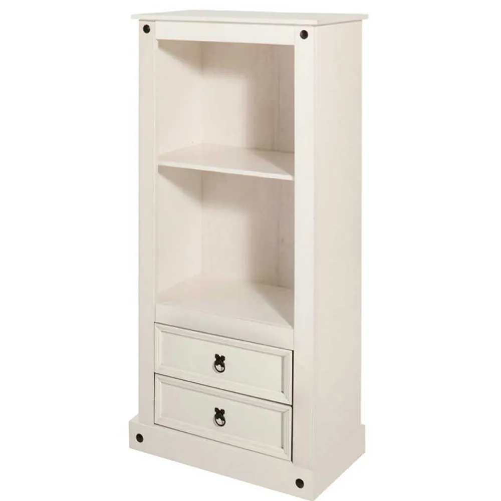Wohnen Regale|Vitrinen<65x140x38 Landhausregal in Weiß - Henvic