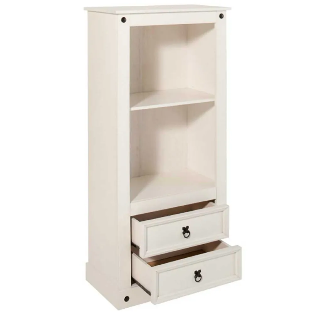 Wohnen Regale|Vitrinen<65x140x38 Landhausregal in Weiß - Henvic