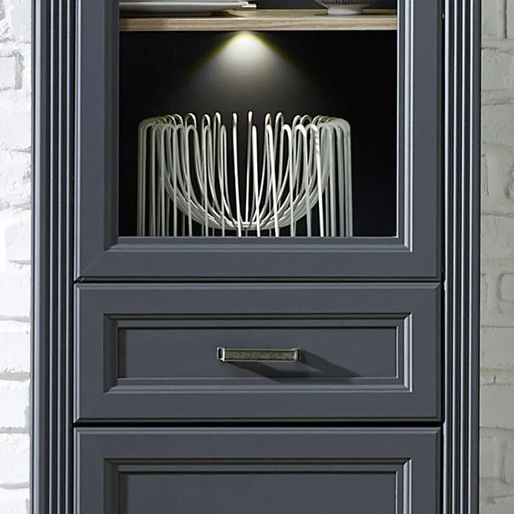 Wohnen Vitrinen<66x204x42 Landhausvitrine beleuchtet LED - Thumbs