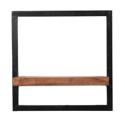 Wohnen Regale<35x25x35 Loft-Wandregal mit Altmetall-Rahmen - Mendoza