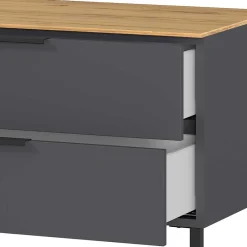 Wohnen Lowboards<16x47x47 Lowboard mit zwei Schubladen & Klappe - Lurys I