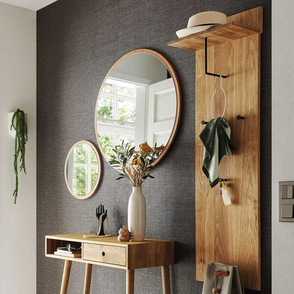 Wohnen Garderoben<42x135x20 Massivholz Garderobe Paneel aus Eiche - Kopiana