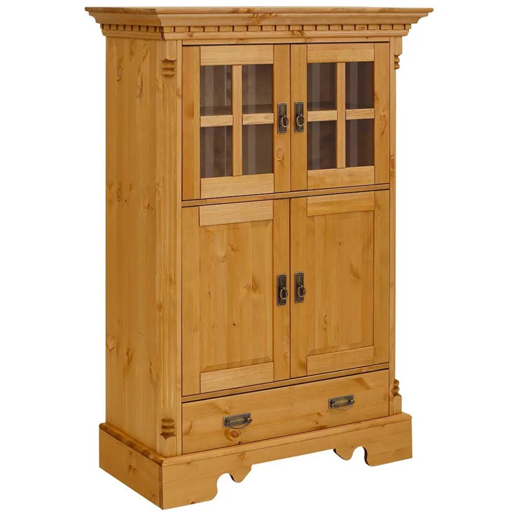 Wohnen Schränke<100x147x45 Massivholz Highboard im Landhaus Stil - Fausanda