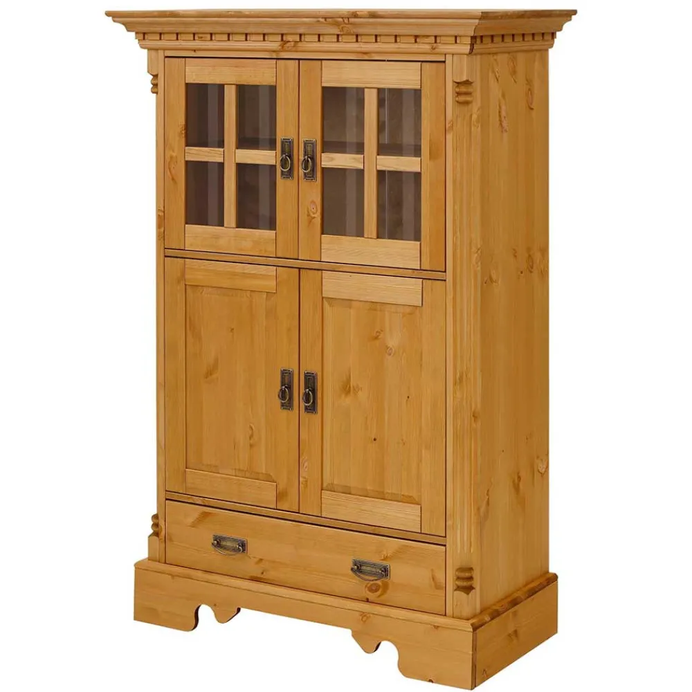 Wohnen Schränke<100x147x45 Massivholz Highboard im Landhaus Stil - Fausanda