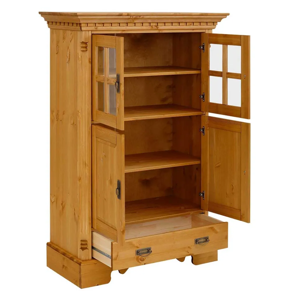Wohnen Schränke<100x147x45 Massivholz Highboard im Landhaus Stil - Fausanda