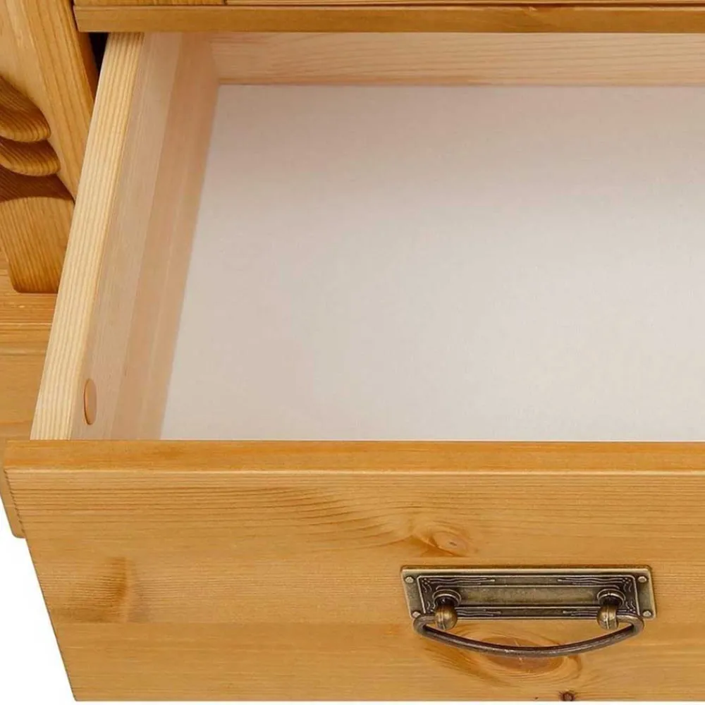 Wohnen Schränke<100x147x45 Massivholz Highboard im Landhaus Stil - Fausanda