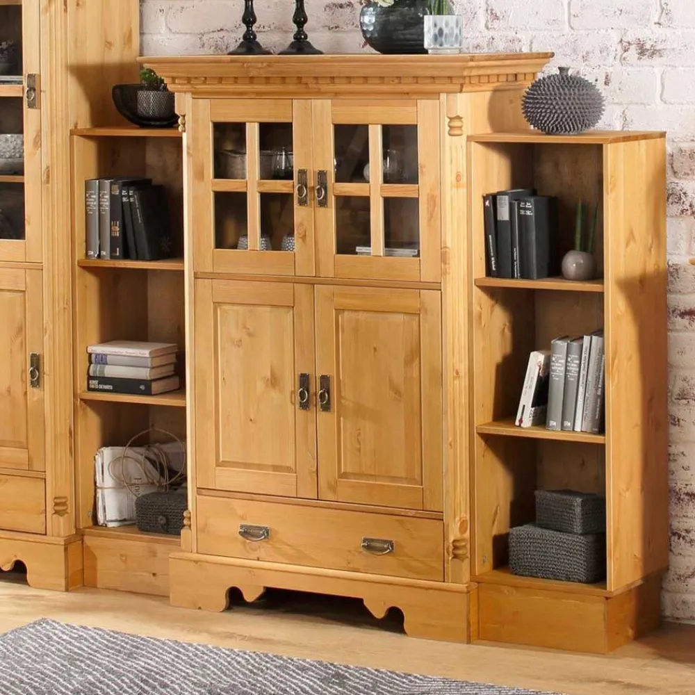 Wohnen Schränke<100x147x45 Massivholz Highboard im Landhaus Stil - Fausanda
