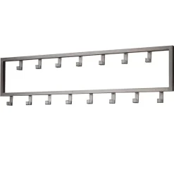 Wohnen Garderoben<80x20x4 Metall Wandgarderobe mit 15 Kleiderhaken - Vinkoja