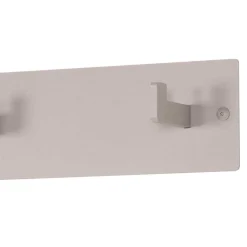 Wohnen Garderoben<70x10x7 Metallgarderobe pulverbeschichtet in Taupe - Borad