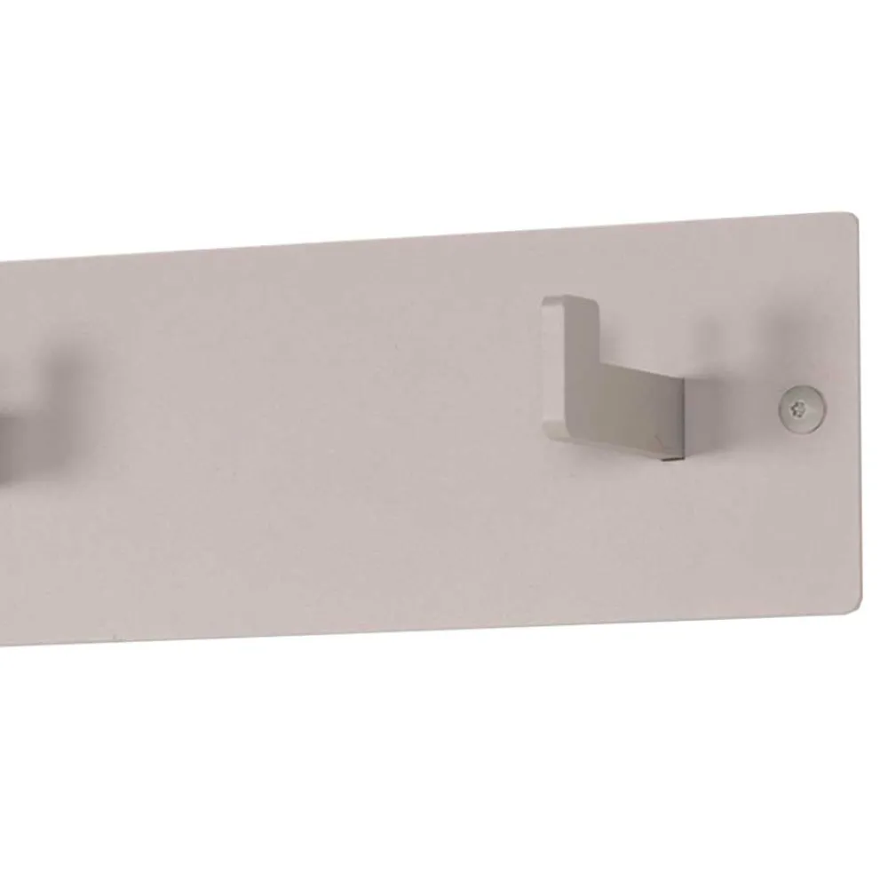Wohnen Garderoben<70x10x7 Metallgarderobe pulverbeschichtet in Taupe - Borad