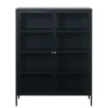 Wohnen Highboards|Vitrinen<110x140x40 Metallschrank mit Glastüren - Butoaie