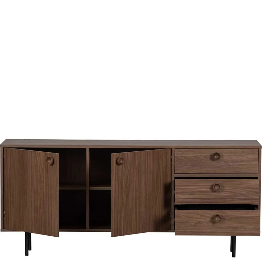 Wohnen Tv & Hifi-Möbel|Lowboards<145x64x40 Mid Century Kommode in Walnuss - Essyno