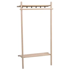 Wohnen Garderoben<91x181x39 Minimalistische Garderobe in White Wash - Ulvinzo