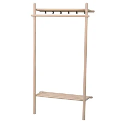 Wohnen Garderoben<91x181x39 Minimalistische Garderobe in White Wash - Ulvinzo