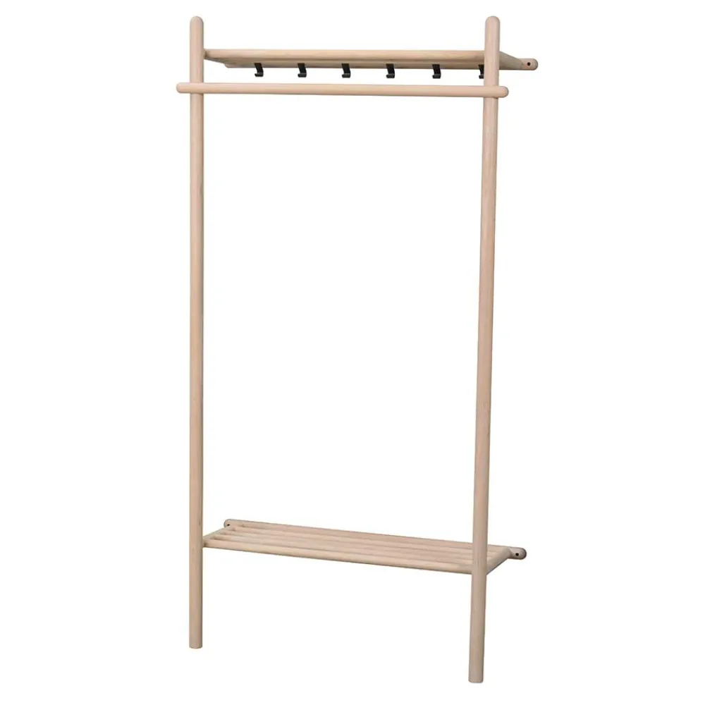 Wohnen Garderoben<91x181x39 Minimalistische Garderobe in White Wash - Ulvinzo