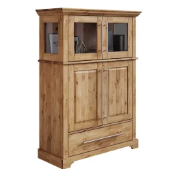 Wohnen Highboards<94x133x39 Modern Country Highboard aus Kiefer massiv - Noellisa