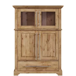 Wohnen Highboards<94x133x39 Modern Country Highboard aus Kiefer massiv - Noellisa