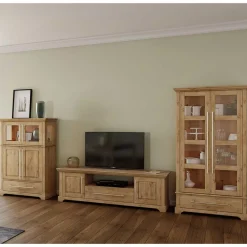 Wohnen Highboards<94x133x39 Modern Country Highboard aus Kiefer massiv - Noellisa