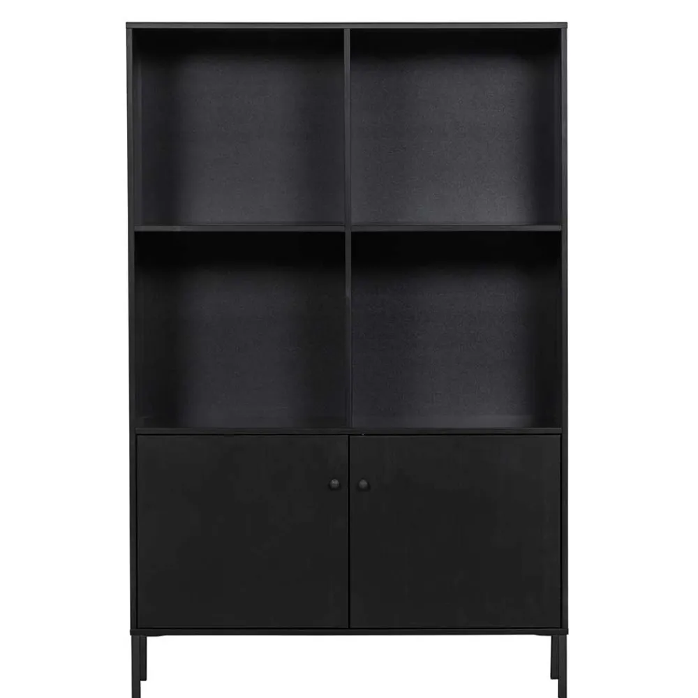 Wohnen Regale<100x155x40 Moderner Schrank in Schwarz - Nick