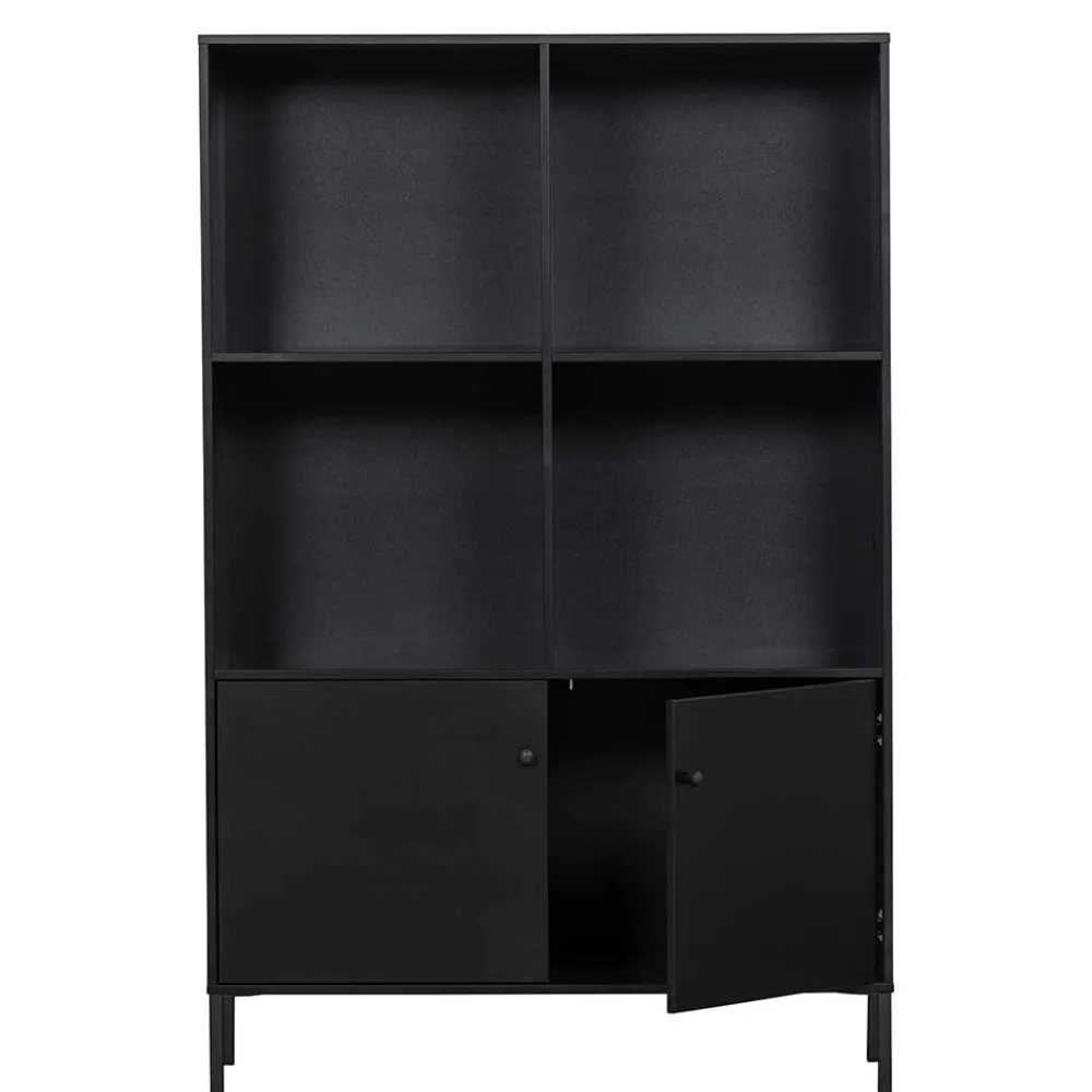 Wohnen Regale<100x155x40 Moderner Schrank in Schwarz - Nick