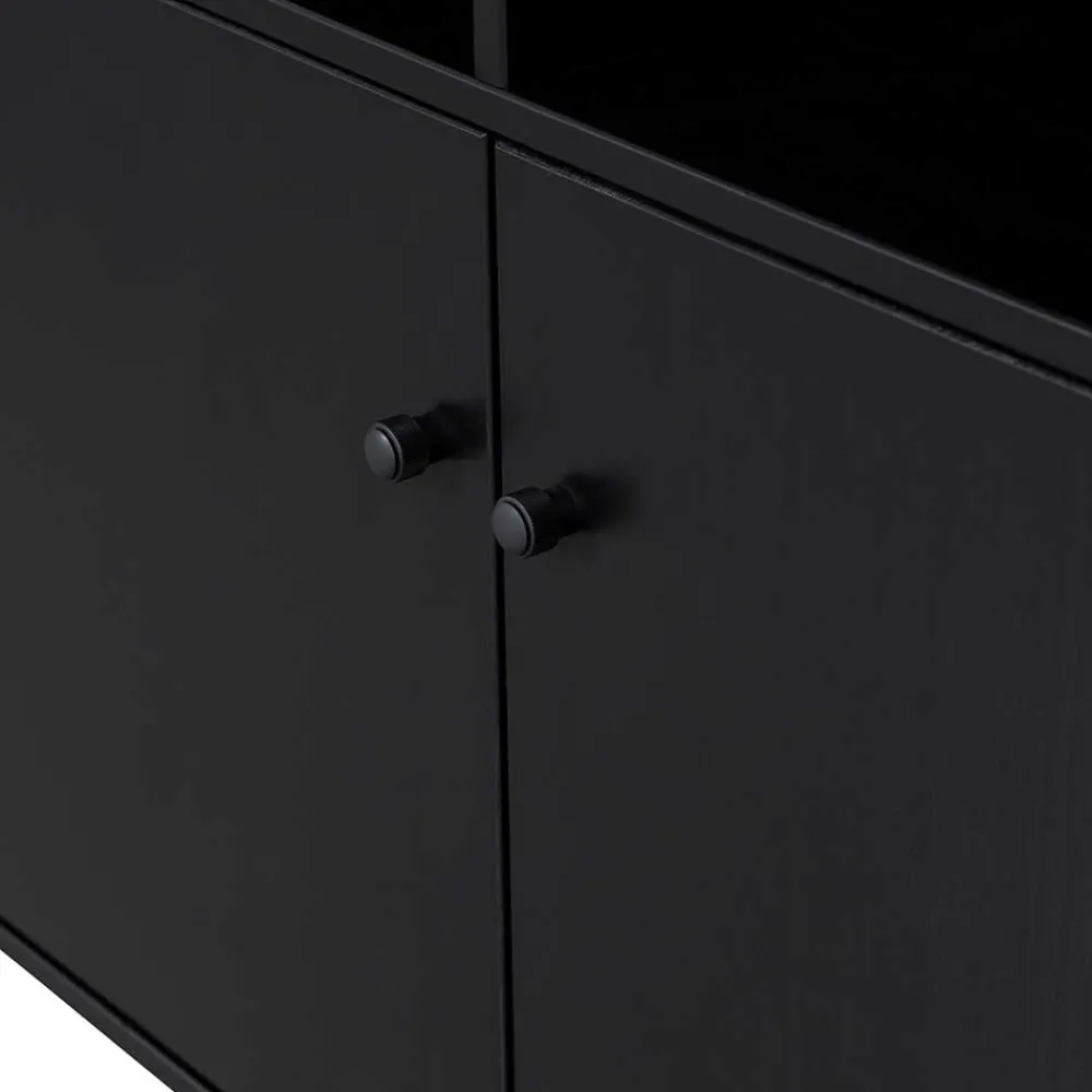 Wohnen Regale<100x155x40 Moderner Schrank in Schwarz - Nick