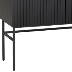Wohnen Highboards<100x140x40 Modernes Highboard in Schwarz - Gragano