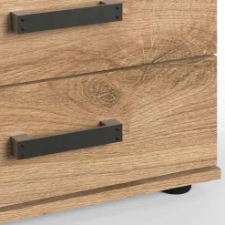 Wohnen Kommoden<52x58x38 Nachtkommode in Plankeneiche Optik - Enegal